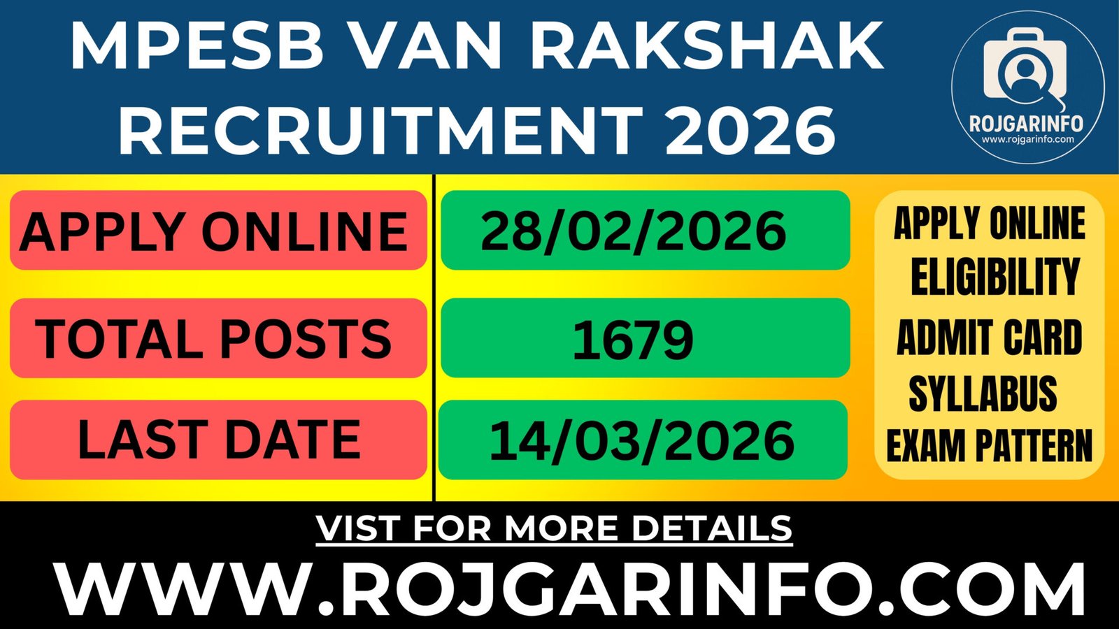 MPESB Van Rakshak Recruitment 2026