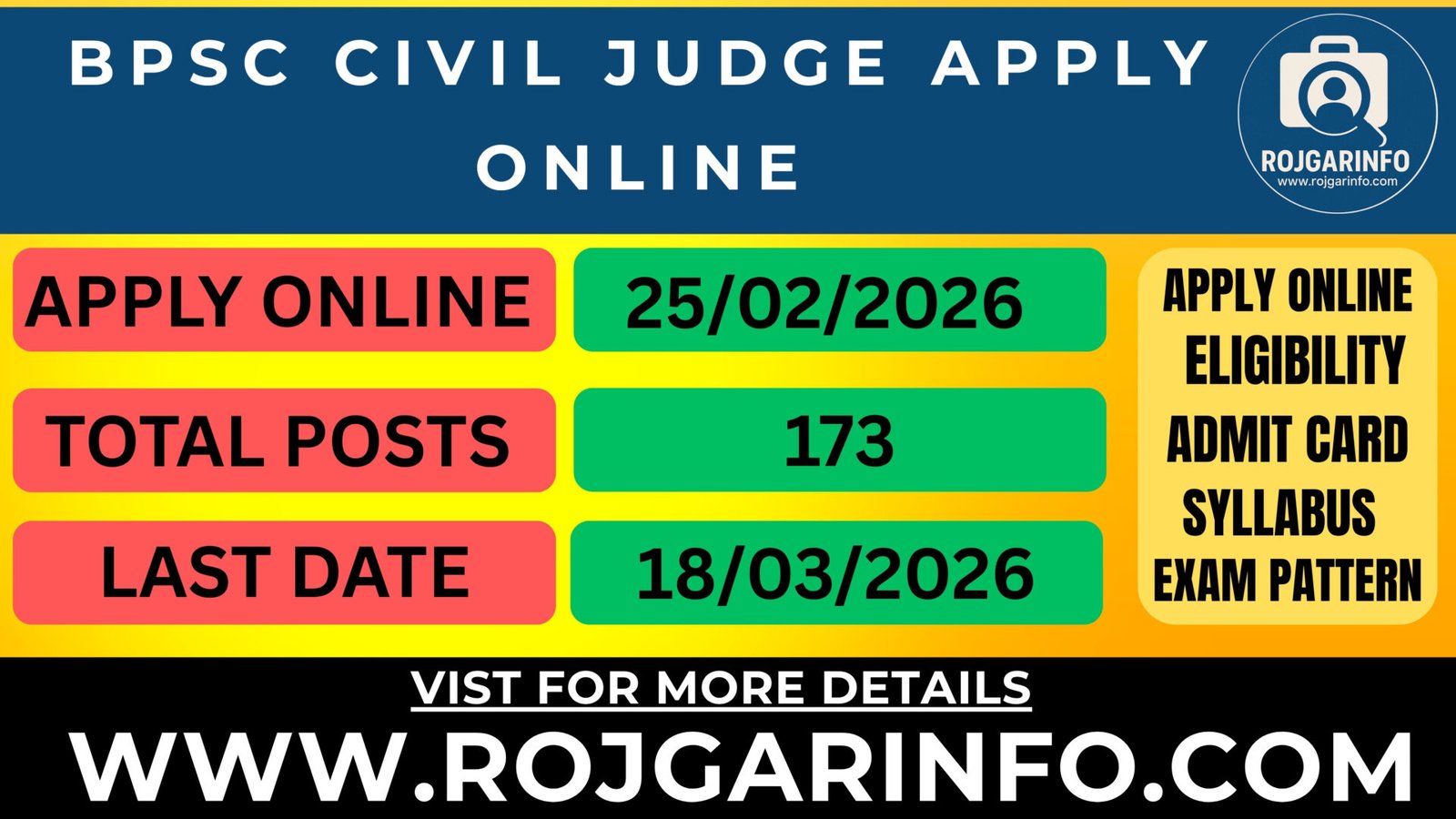 BPSC Civil Judge Apply Online